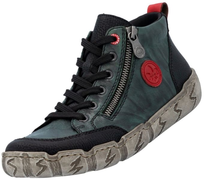 Rieker dames lage schoenen groen/grijs