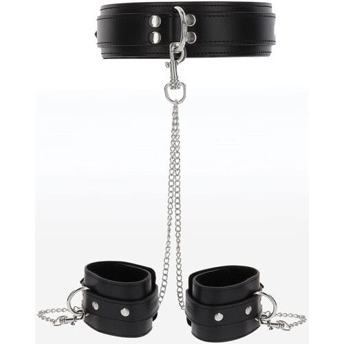 TABOOM Luxury Bondage Essentials - Halsband met Handboeien Set