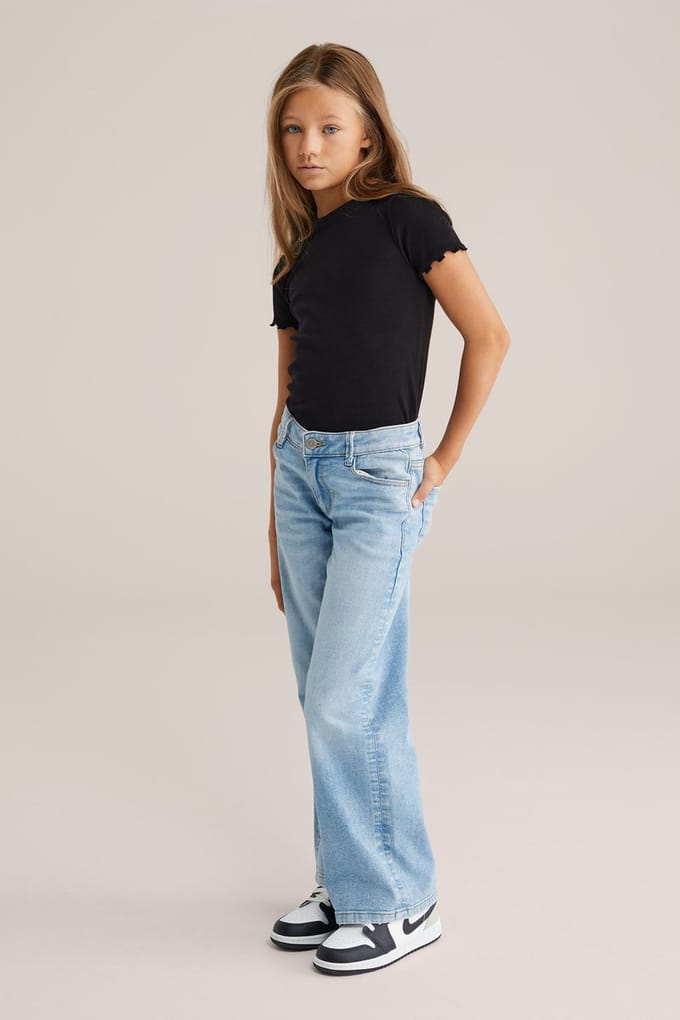 WE Fashion Meisjes geribd T-shirt, 2-pack