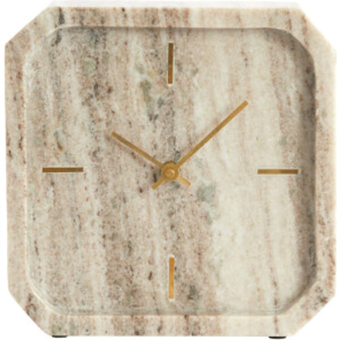 Light & Living - Klok PABLIA - 20.5x6x20.5 cm - Bruin