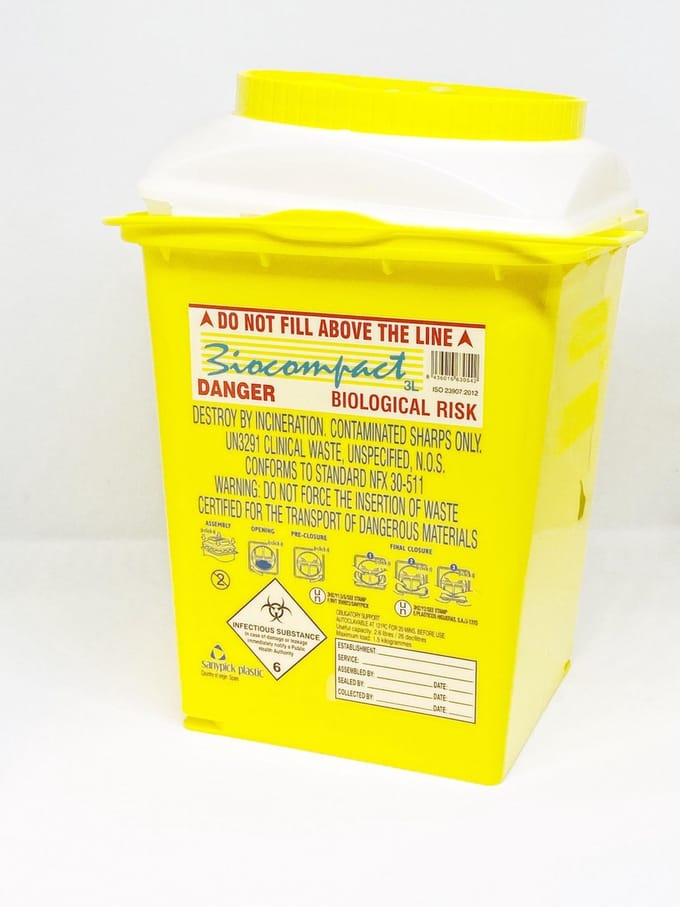 Sanypick Biocompact Naaldencontainer 3 Liter - 10 stuks