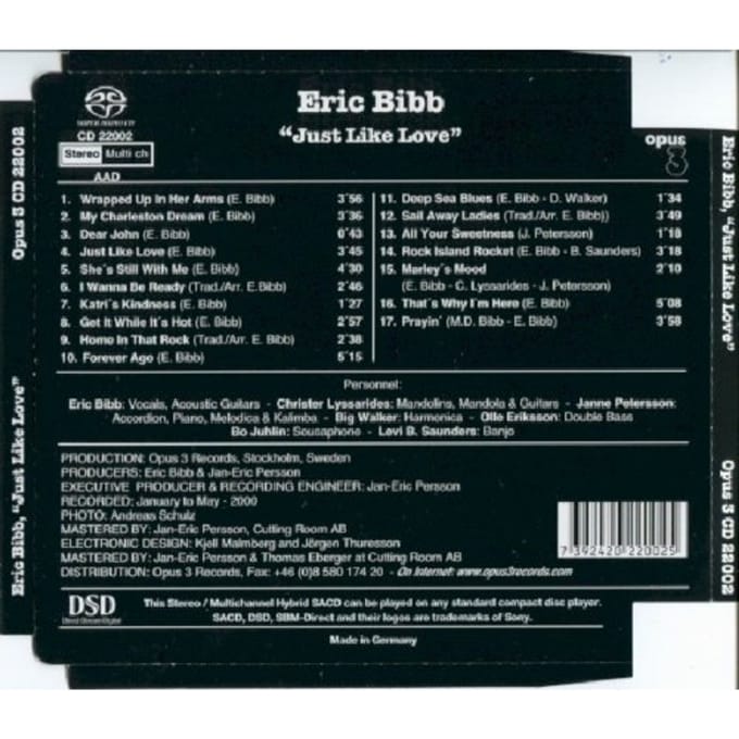 Eric Bibb - Just Like Love (SACD)