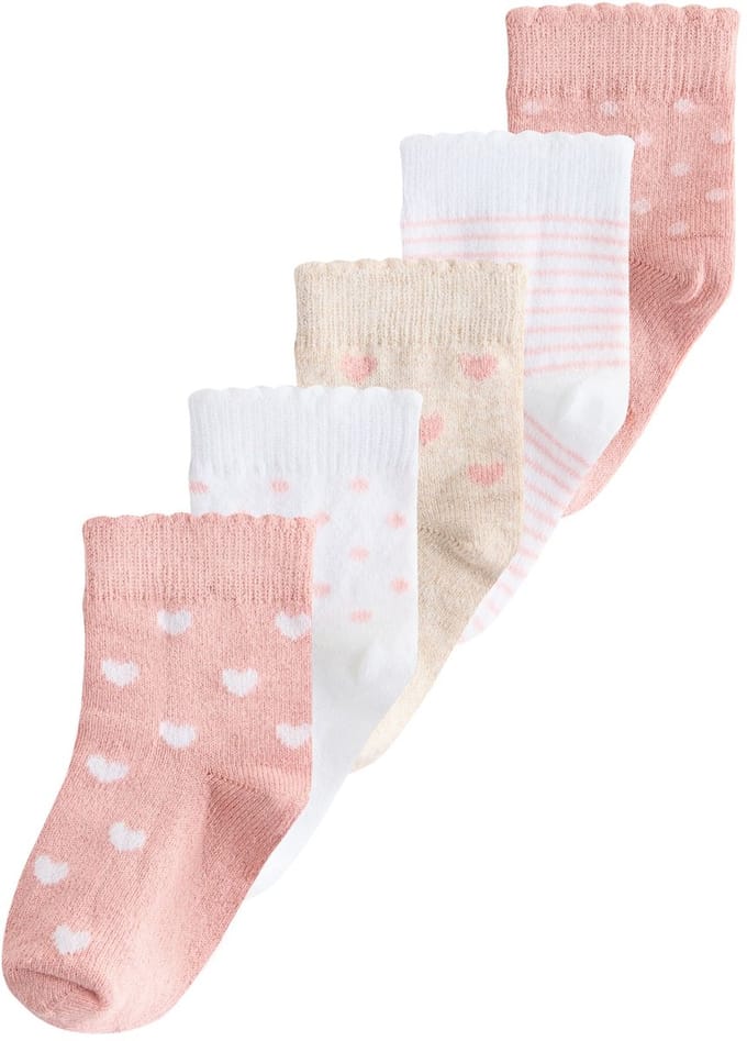 Next - Meisjes - Verpakking van 5 paar babysokken - Roze