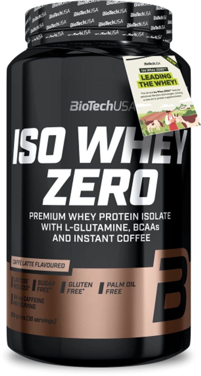BiotechUSA isolaat eiwitpoeder - ISO WHEY zero (908 g) - smaak: Caffé Latté