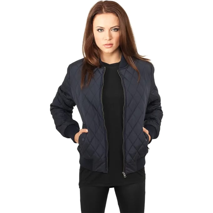 Urban Classics - Diamond Quilt Nylon Jacket - L - Blauw