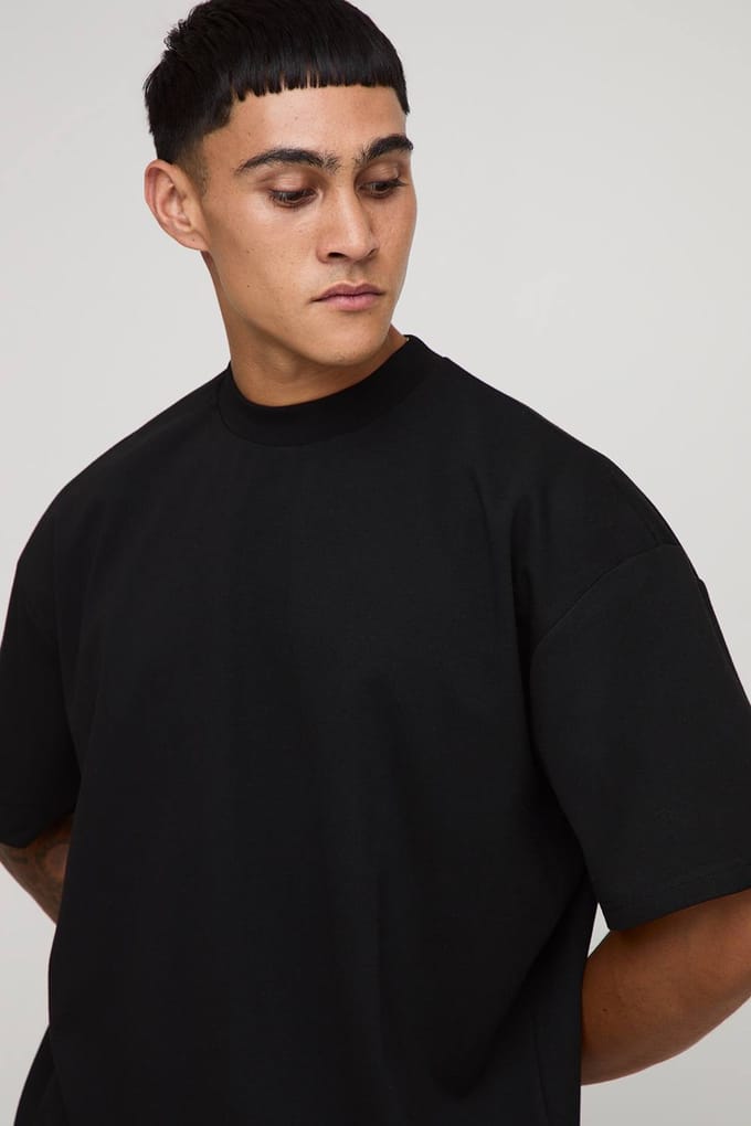 Oversized Premium Super Heavyweight T-shirt | Black | Size Medium