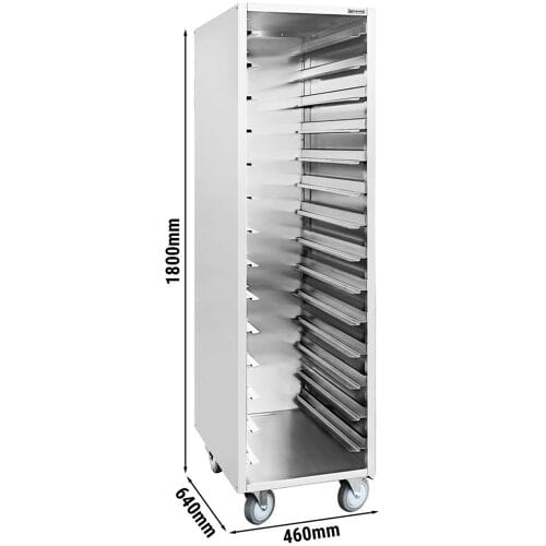 GGM Gastro Edelstahl Tablettwagen - für 14x GN 1/1 oder 14x EN 600x400