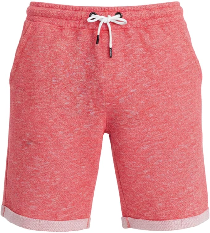 OMBRE Korte Broek - Regular Fit - Katoen - Gemeleerd Rood XXL