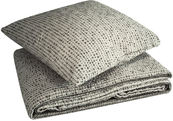Sprei chenille, tweekleurig, 180 x 150 cm, zilverkleurig