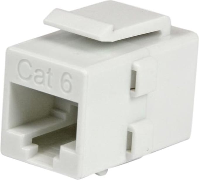 StarTech.com Cat 6 RJ45 Keystone Jack Netwerk Coupler - Wit - 0cm