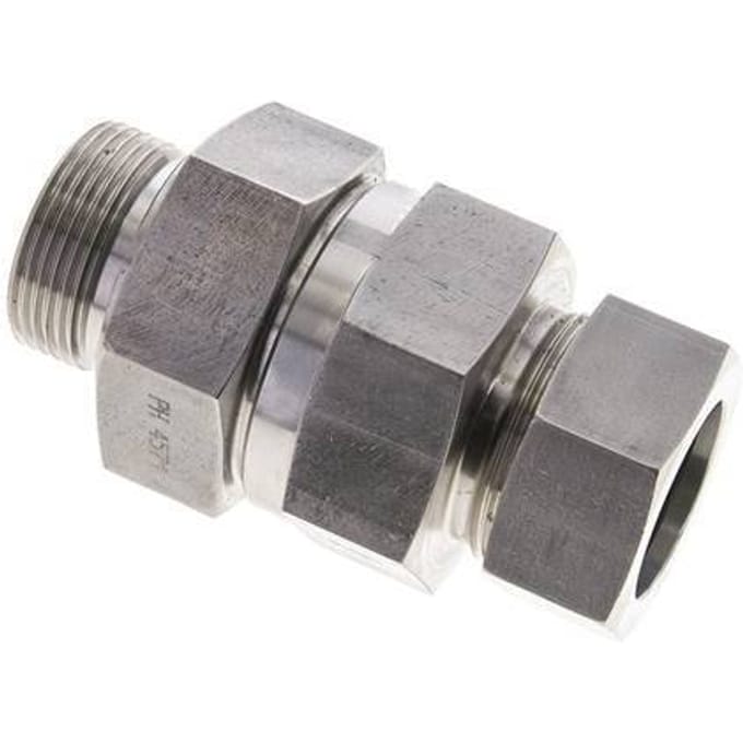 35L (M45x2) & G1-1/4'' Regeling-Uit RVS Terugslagklep Snijring Buitendraad 1-100 bar ISO 8434-1