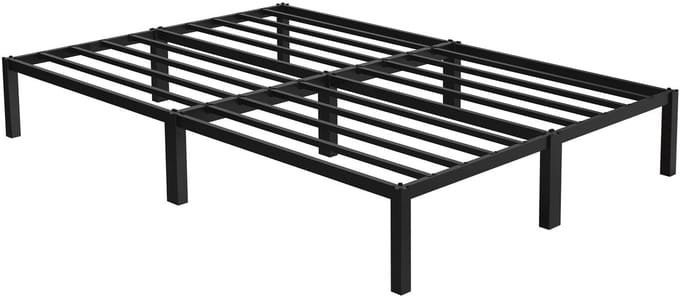 ML-Design metalen bed 140x200 cm zwart stalen frame met lattenbodem stevig en duurzaam eenpersoonsbed ideaal voor slaapkamer kinderkamer tienerkamer logeerkamer gastenbed en volwassenen bedframe
