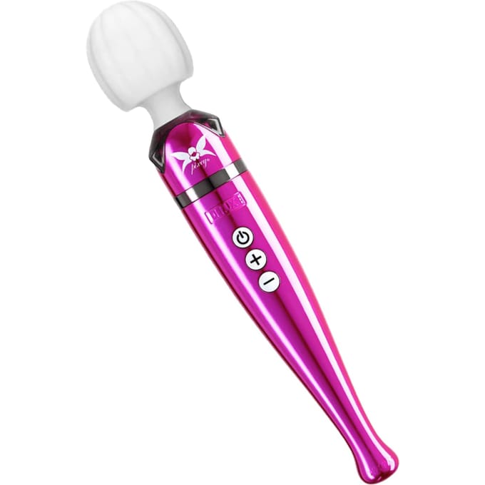 Pixey DeLuxe - Pink Chrome Edition - Oplaadbare Wand Vibrator - de krachtigste die er is