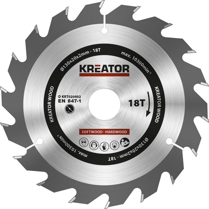 Kreator - KRT020402 - Cirkelzaagblad - 130mm18t