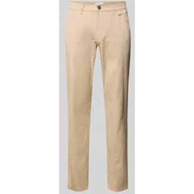 BRAX Heren Chino Broek regular/straight Beige 34W / 34L Volwassenen