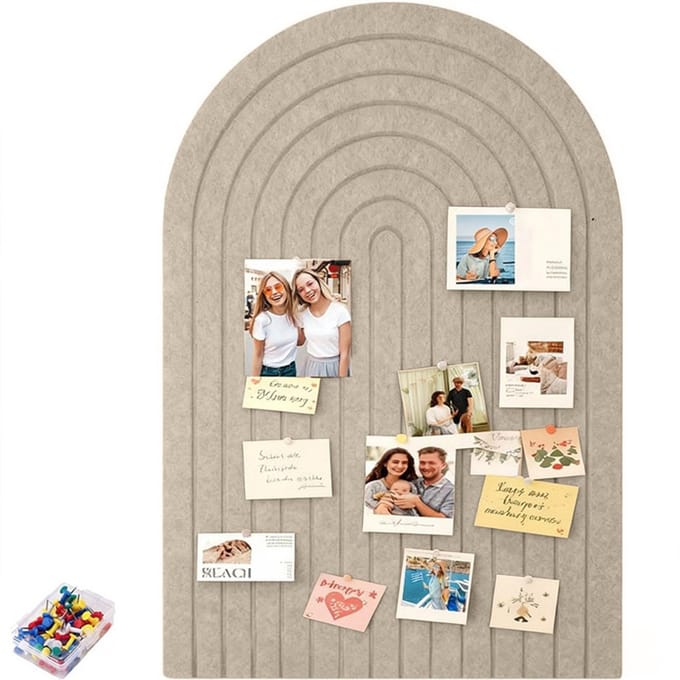Groot Prikbord - Kurk - 60 x 40 cm - Decoratieve wabd - 0,9 - Lichtbruin