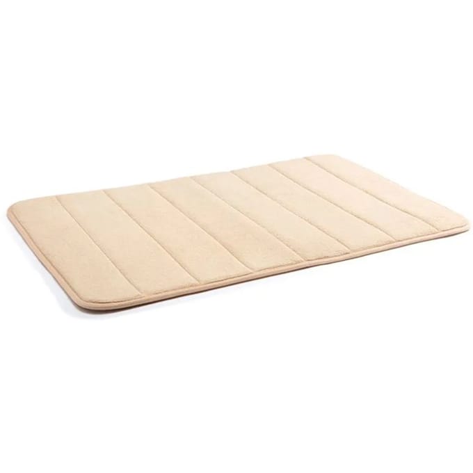 Home & Comfort - Zachte, anti-slip memory foam badmat - Beige - 1 stuk