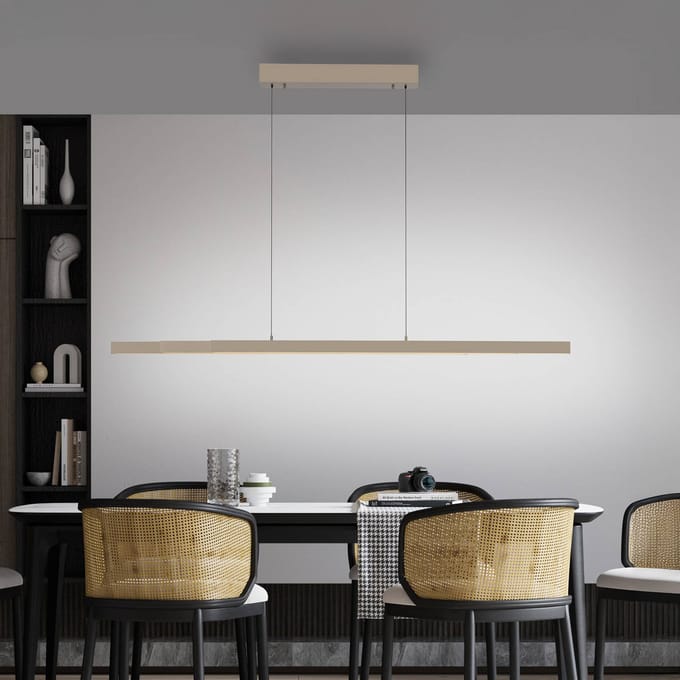 Paul Neuhaus LED hanglamp ADRIANA, brons, lengte 179 cm, aanraakdimmer
