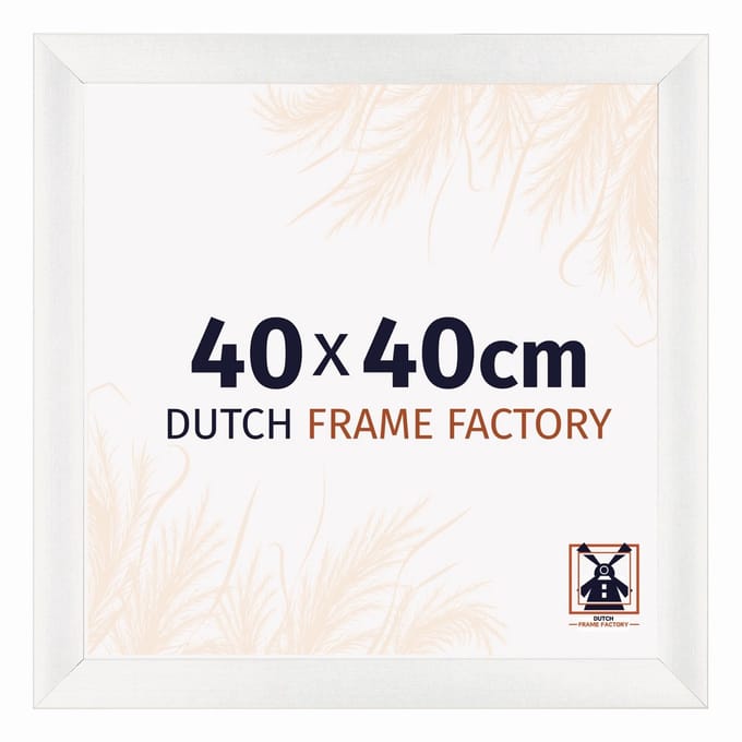 Fotolijst 40x40 cm - MDF - Wit Geveegd - Praag