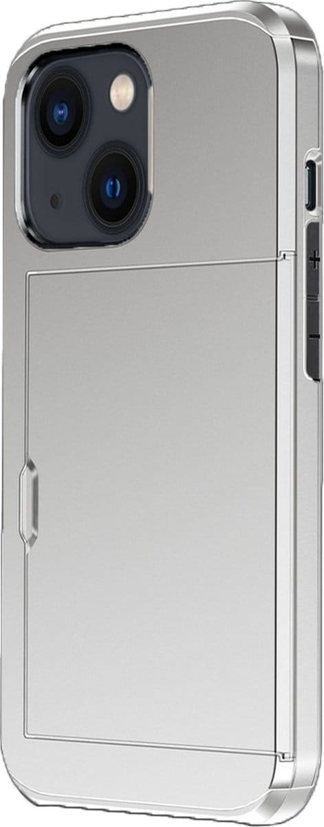 Hoesje geschikt voor iPhone 16 Pro Max - Backcover - Hardcase - Pasjeshouder - Portemonnee - Shockproof - TPU - Wit