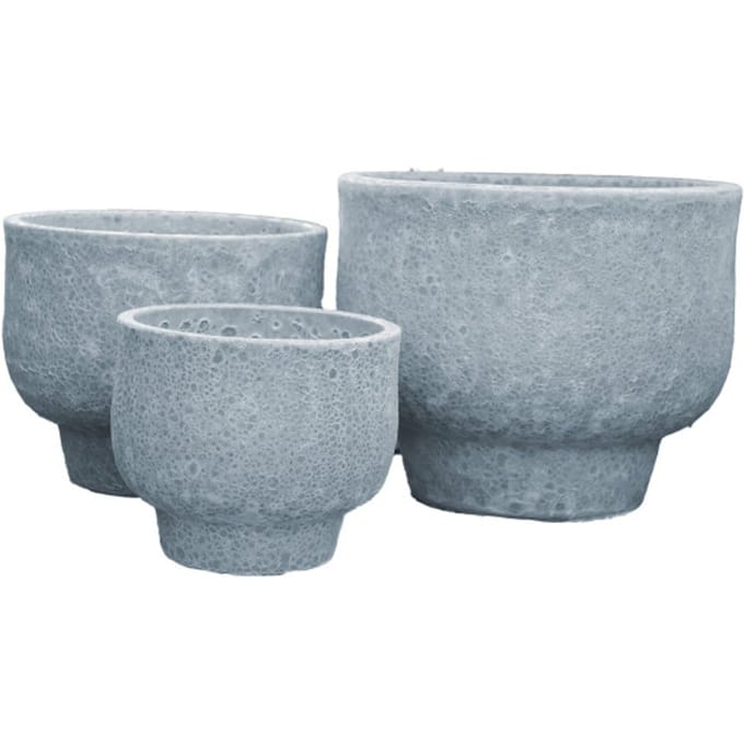 PTMD - Pot Sanish - Blauw - 50x50x40cm - Set van 3