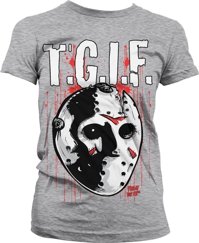 Friday The 13th Dames Tshirt -M- T.G.I.F. Grijs
