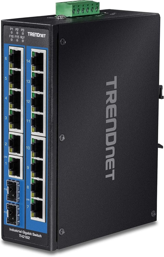 16-POORT INDUSTRIËLE GIGABIT