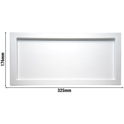 GGM Gastro (6 Stück) GN-Tablett 1/3 - FRAMES - Melamin - Höhe: 20mm - Weiß