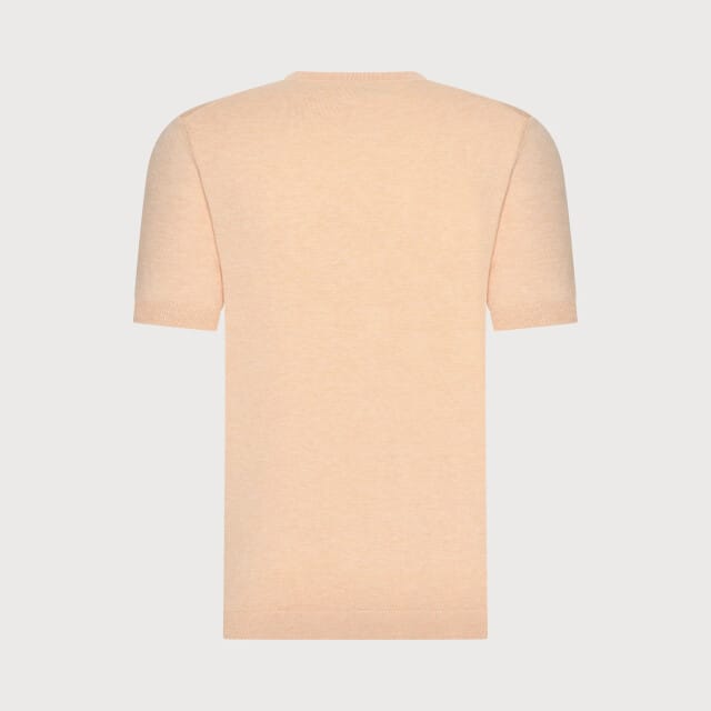 T-shirt Blue Industry oranje ronde hals