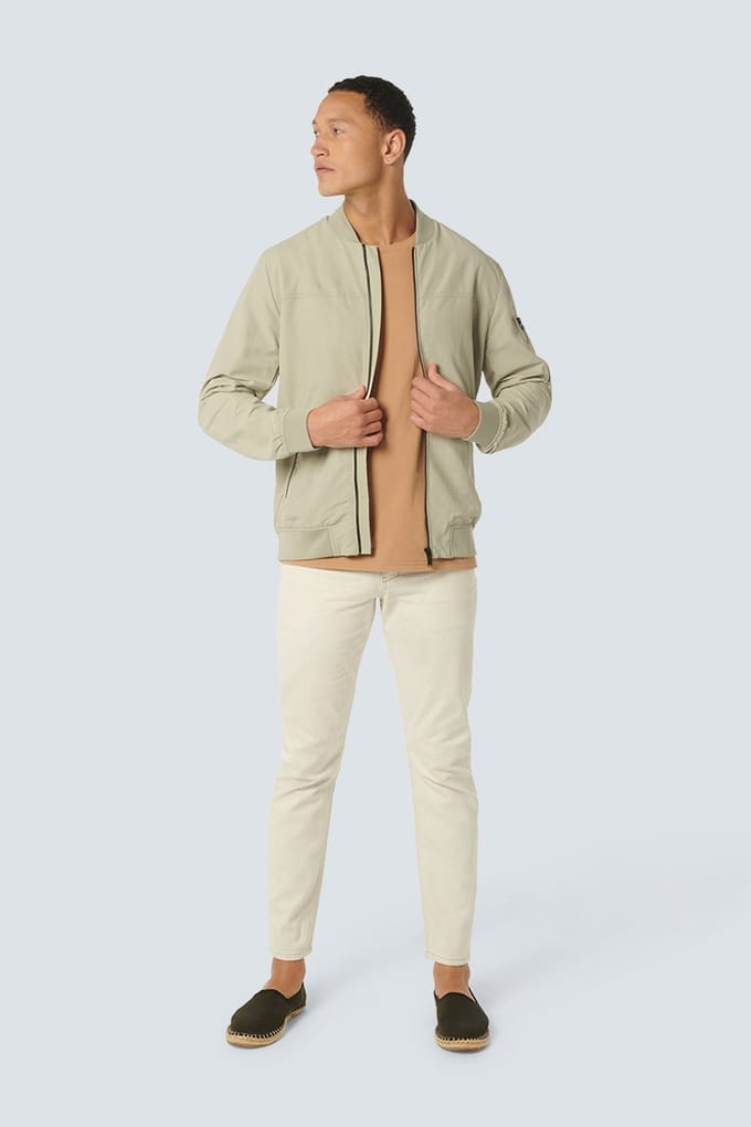 No Excess Jacket Short Fit Bomber Stone Größe: S | Bomberjacken Outlet | Herren