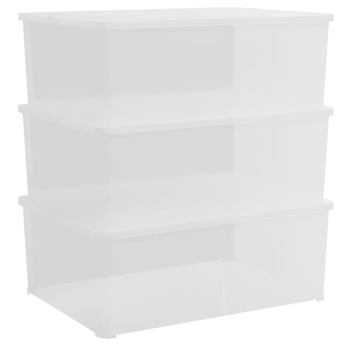 vidaXL - Opbergboxen - kunststof - 3 - st - stapelbaar - 10 - L