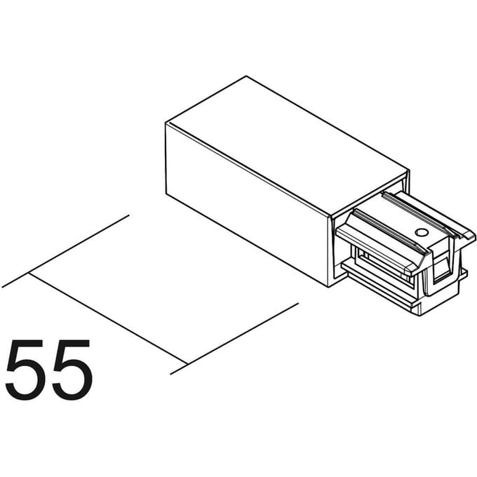 Ivela Voeding links SQUARE 48 V, wit, kunststof