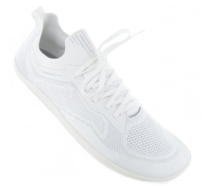 Vivobarefoot Primus Lite Knit Bright White - Mannen Barefoot Schoenen - Maat 41