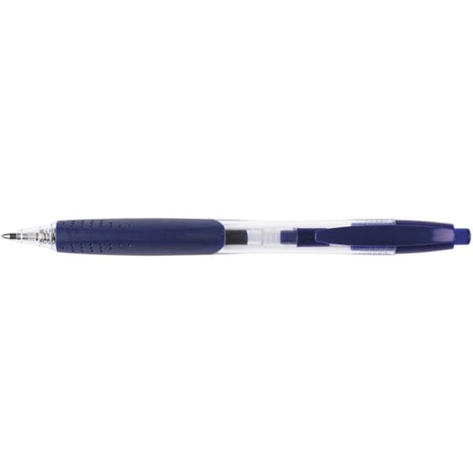 Q-CONNECT balpen, met grip, medium punt, blauw 12 stuks