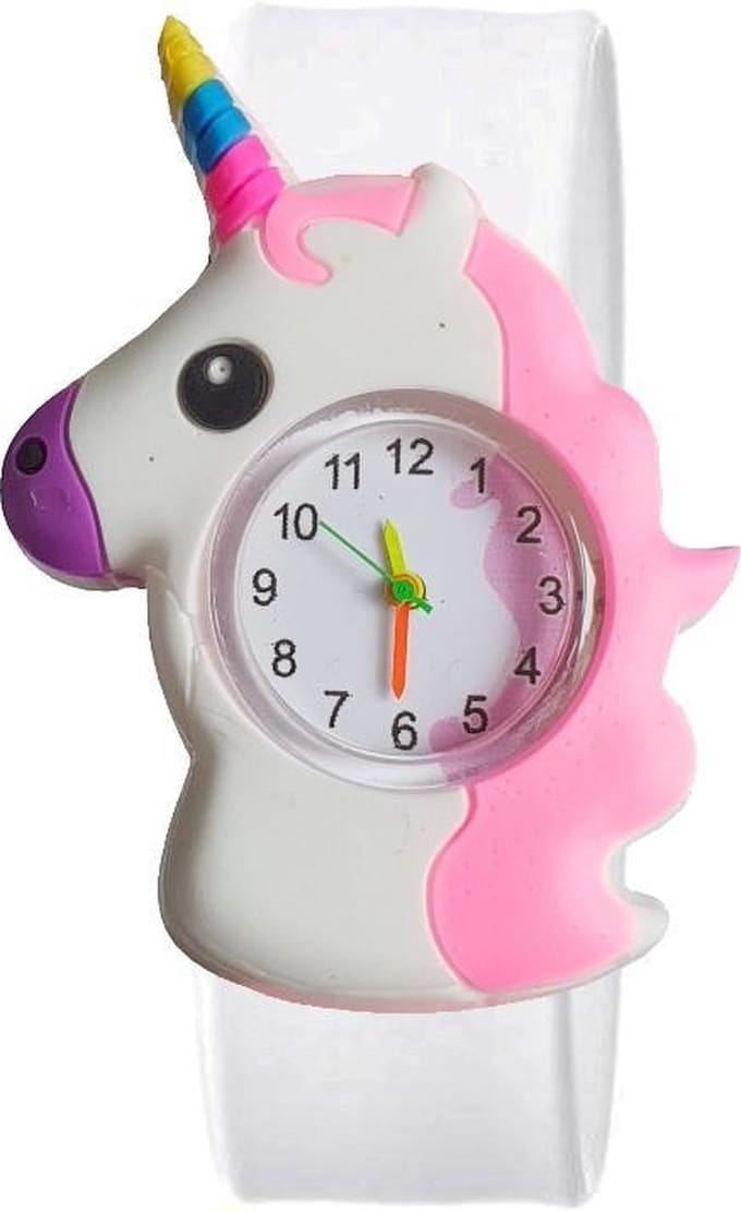 Fako® - Kinderhorloge - Slap On Mini - Eenhoorn - Wit