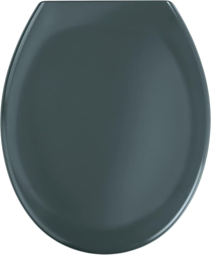 Premium Ottana Thermoset Plastic Toilet Seat, Dark Grey