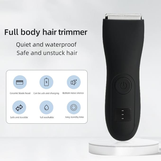 Elektrische herentondeuse Ontharing Body Shaver Grooming Tool Arm Baard Scheermes zwart