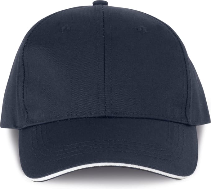 WK. Designed To Work Contrasterende sandwichpet 6 panelen Oeko-Tex WKP145 - Navy / White - One size