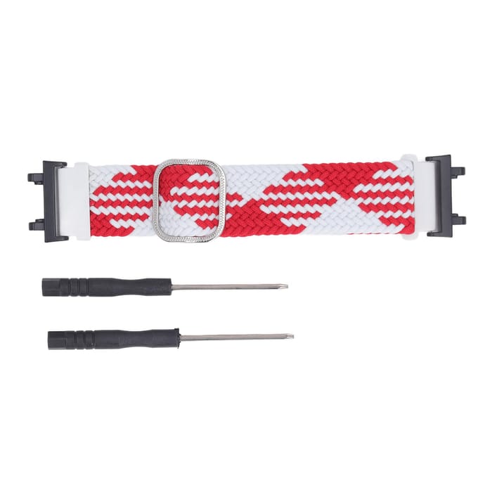 Bracelet de montre élastique en nylon pour Amazfit Active Edge A2212 à dégagement rapide, ajustable et extensible rouge
