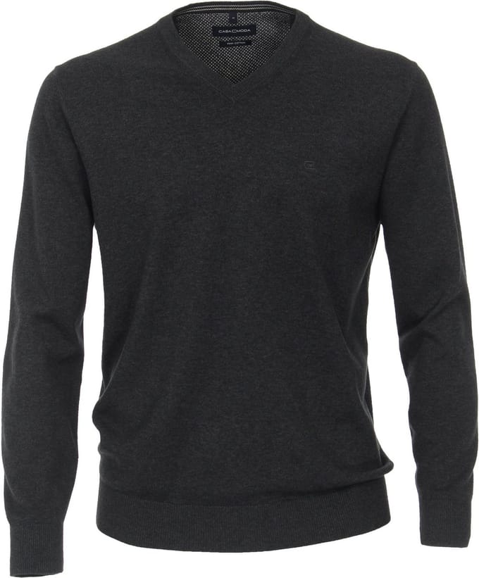 CASAMODA Pullover Antraciet - Maat S - Heren - Pullovers