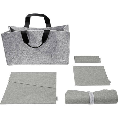 Sigel Bundle   Desk Sharing Bag L   Notebook Case   Organizer Set   Desk Mat Tas voor accessoires Geschikt voor max. (laptop): 39,6 cm (15,6) Lichtgrijs