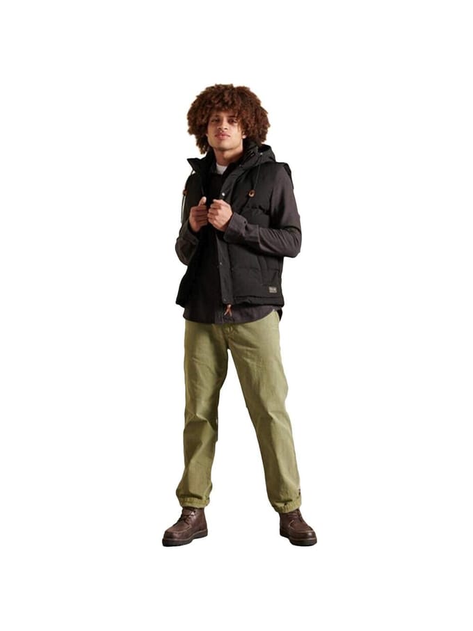 Superdry Heren Everest pufferbodywarmer met capuchon