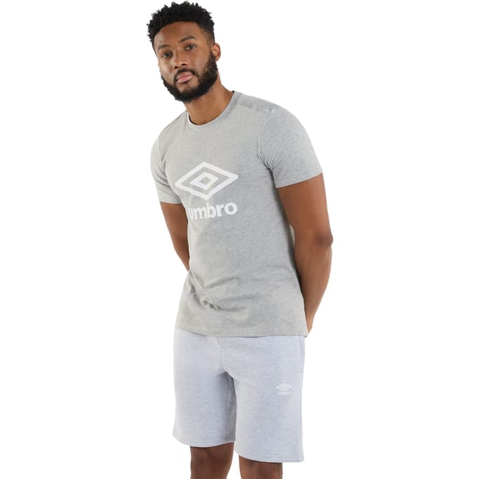 Umbro Heren Stacked Logo T-Shirt (Grijze Mergel)