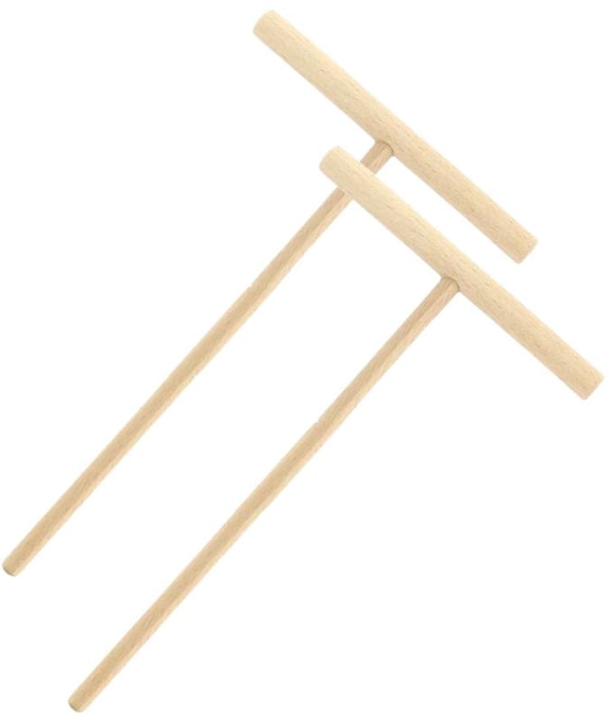 Set van 2 Pannenkoekrakers 20 cm Fackelmann Wood Edition