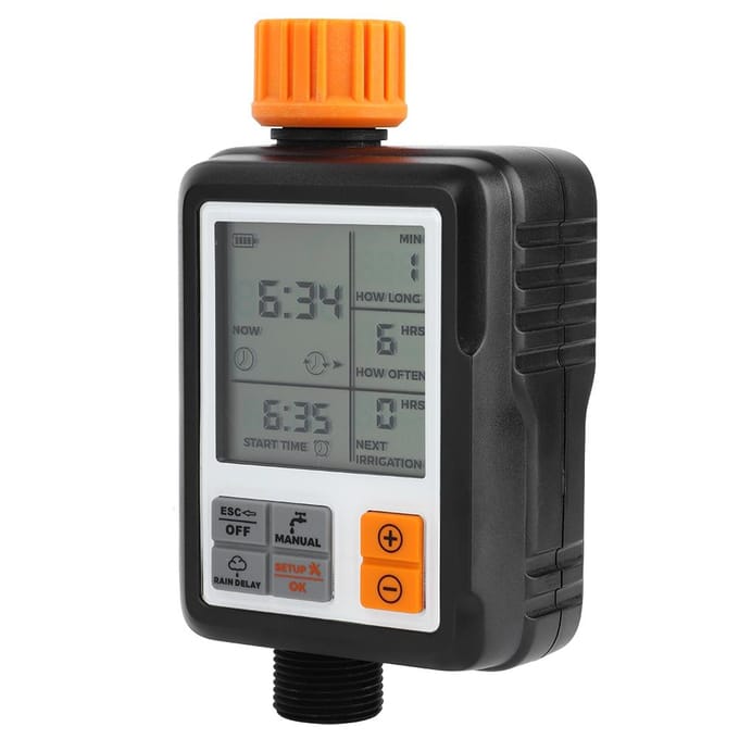 Automatische Slimme LCD Display Elektronische Tuin Water Timer Besproeiing Irrigatiesysteem Controller black