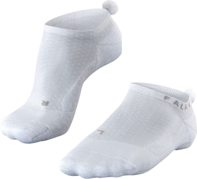 FALKE GO2 Pompom medium padding katoen functioneel materiaal golfsokken dames wit - maat 41-42
