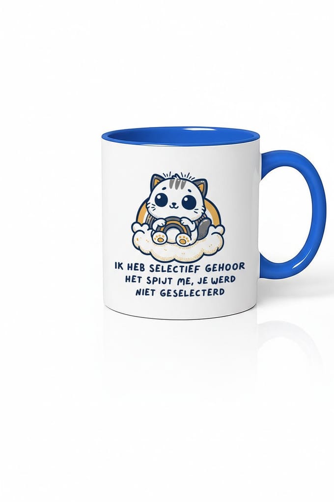 Ik Heb Selectief Gehoor Mok - Cadeau voor Kattenliefhebbers