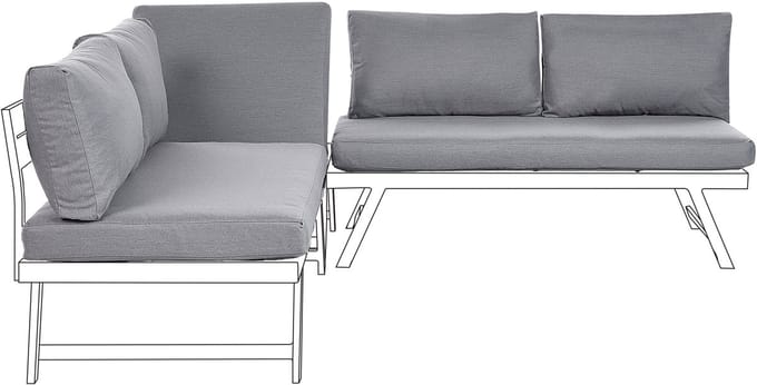 COCCORINO - Tuinkussen set van 7 - Donkergrijs - Polyester