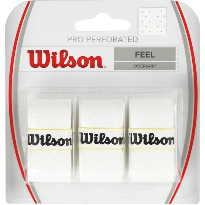 Wilson Pro Overgrip Perforated Verpakking 3 Stuks-Wit