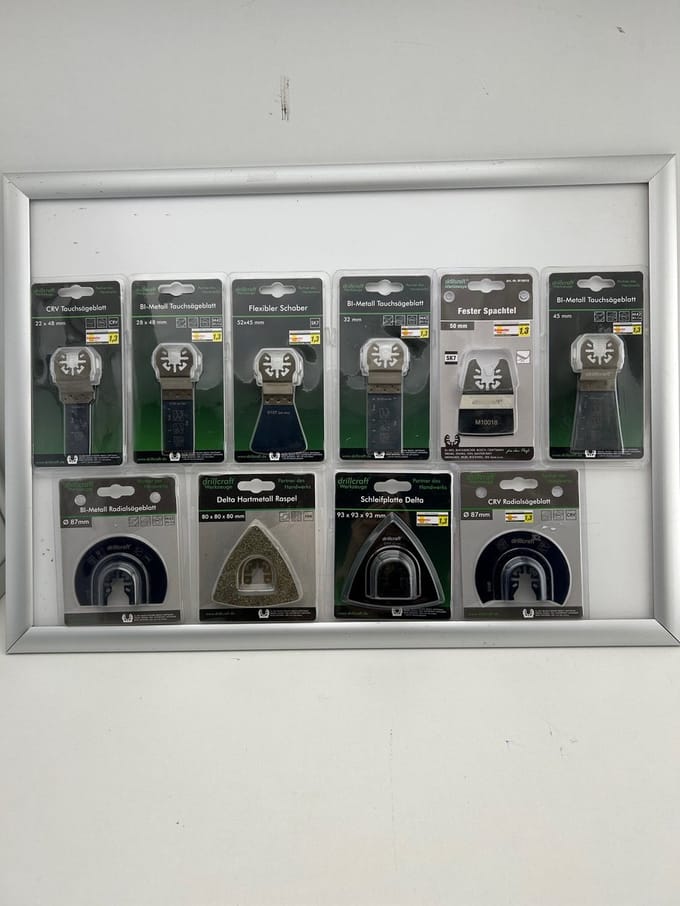 10 verschillende Multitool accessoires - 0102-0105-0106-0107-0108-0110-0111-0113-0114 en 01136